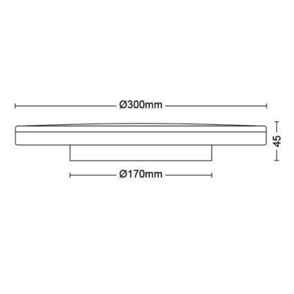 Philips - Dimmbare LED-Deckenleuchte SCENE SWITCH LED/18W/230V d 30 cm 2700K schwarz