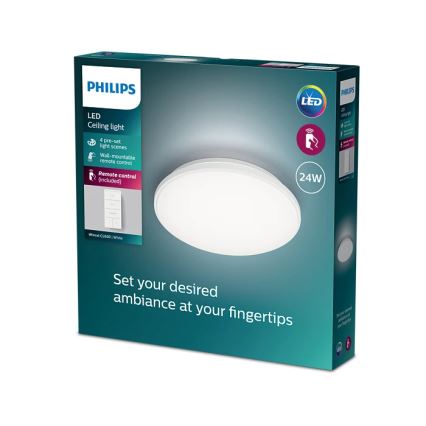 Philips - Dimmbare LED-Deckenleuchte LED/24W/230V 2700-6500K + Fernbedienung