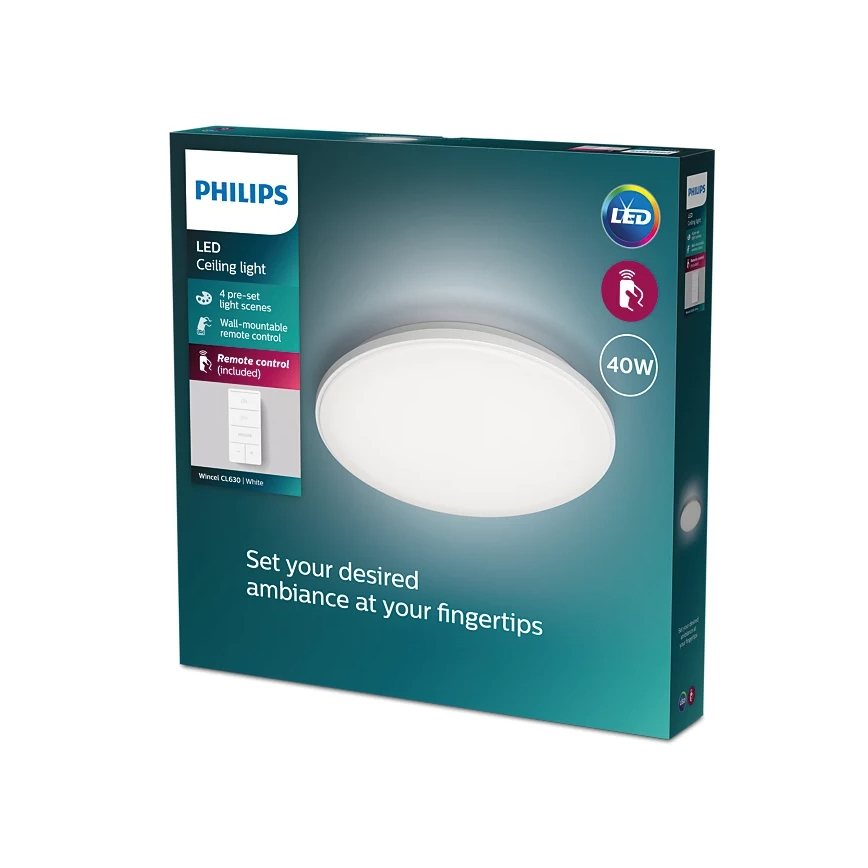 Philips - Dimmbare LED-Deckenleuchte LED/40W/230V 2700-6500K + Fernbedienung