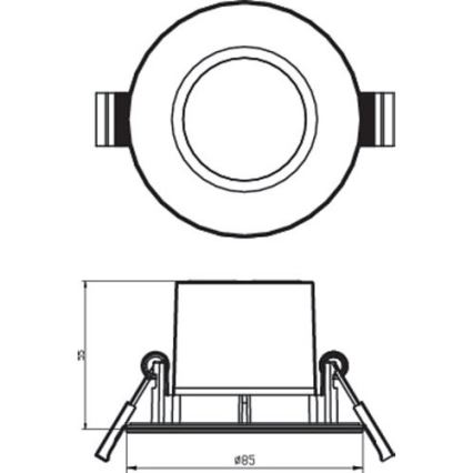 Philips - Dimmbare LED-Einbauleuchte für das Badezimmer DIVE LED/5W/230V IP65