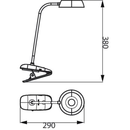 Philips - Dimmbare LED-Lampe mit einem Clip DONUTCLIP LED/3W/5V CRI 90 rosa