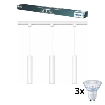 Philips - Dimmbare LED-Pendelleuchte an Kabel im Schienensystem EASYLINK 3xGU10/7W/230V 1m weiß