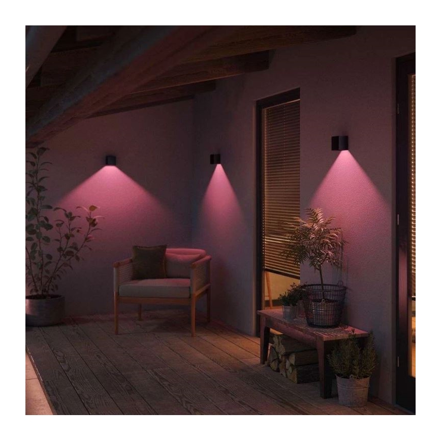 Philips - Dimmbare LED-RGBW-Außenwandleuchte Hue RESONATE LED/8W/230V 2000–6500K IP44