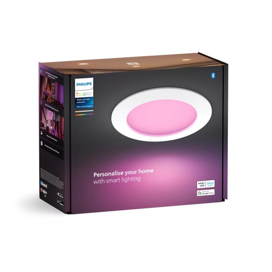 Philips - Dimmbare LED-RGBW-Einbauleuchte für Badezimmer Hue SLIM LED/12W/230V IP44 2200-6500K