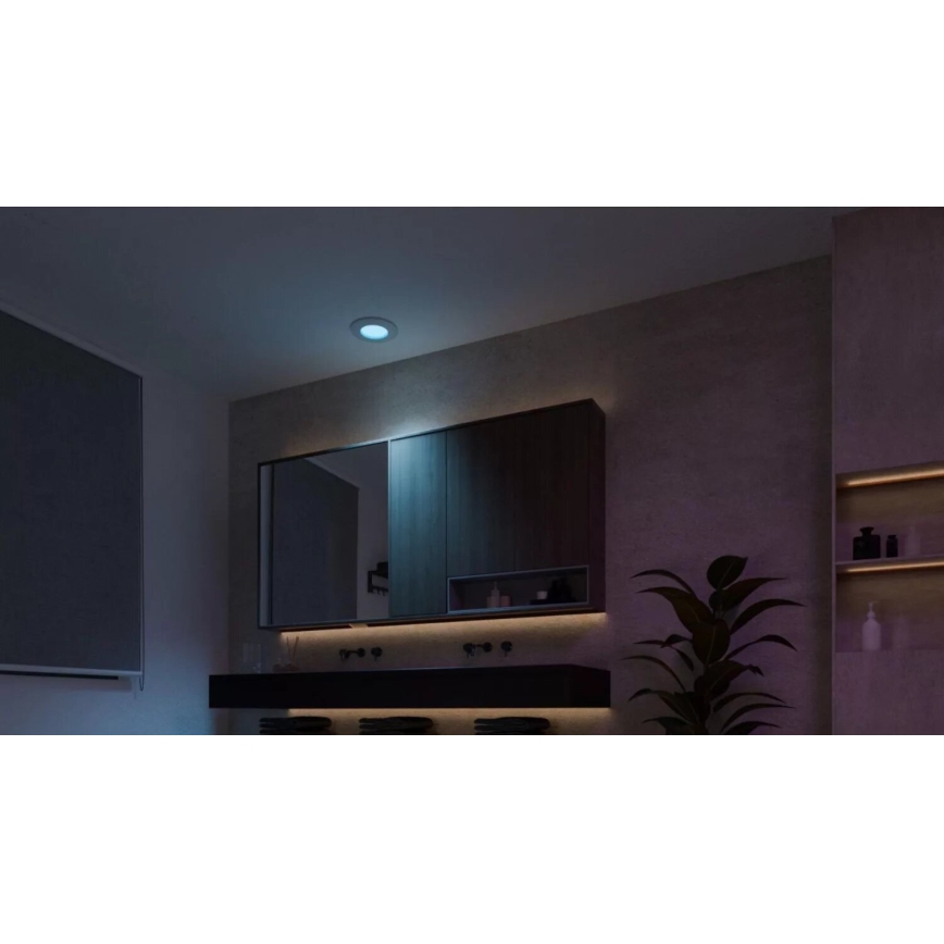 Philips - Dimmbare LED-RGBW-Einbauleuchte für Badezimmer Hue SLIM LED/8,3W/230V 2000-6500K IP44 weiß