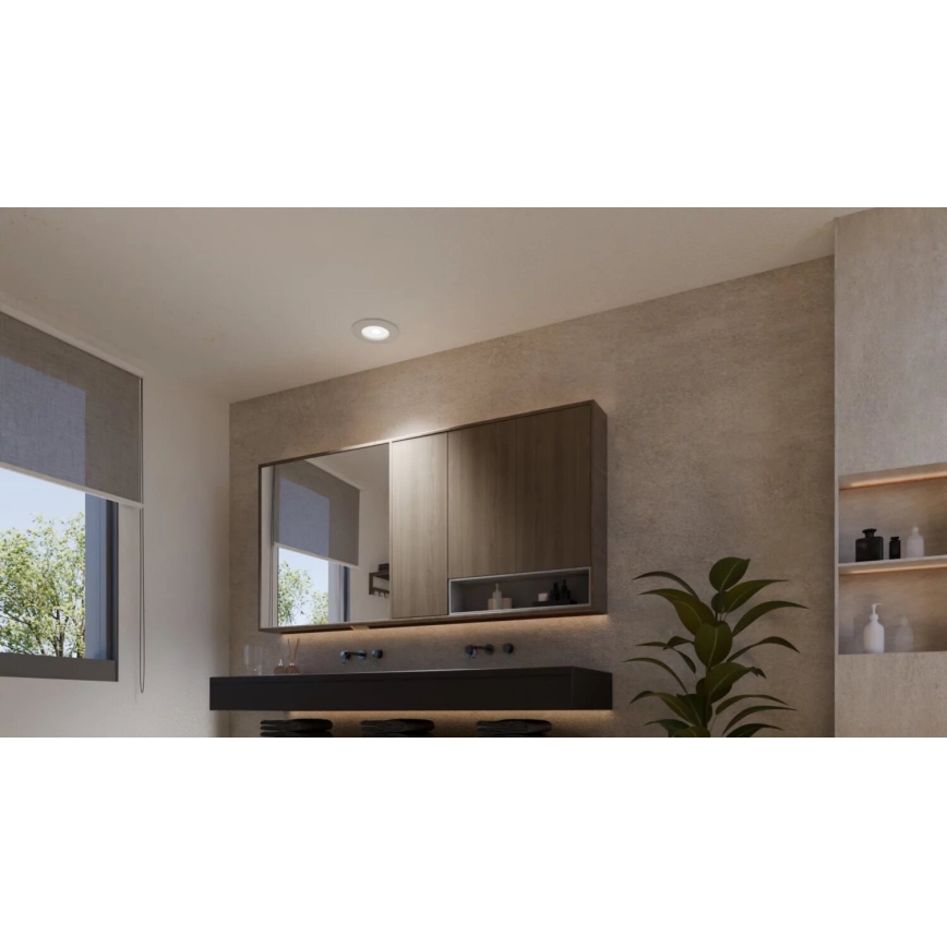 Philips - Dimmbare LED-RGBW-Einbauleuchte für Badezimmer Hue SLIM LED/8,3W/230V 2000-6500K IP44 weiß