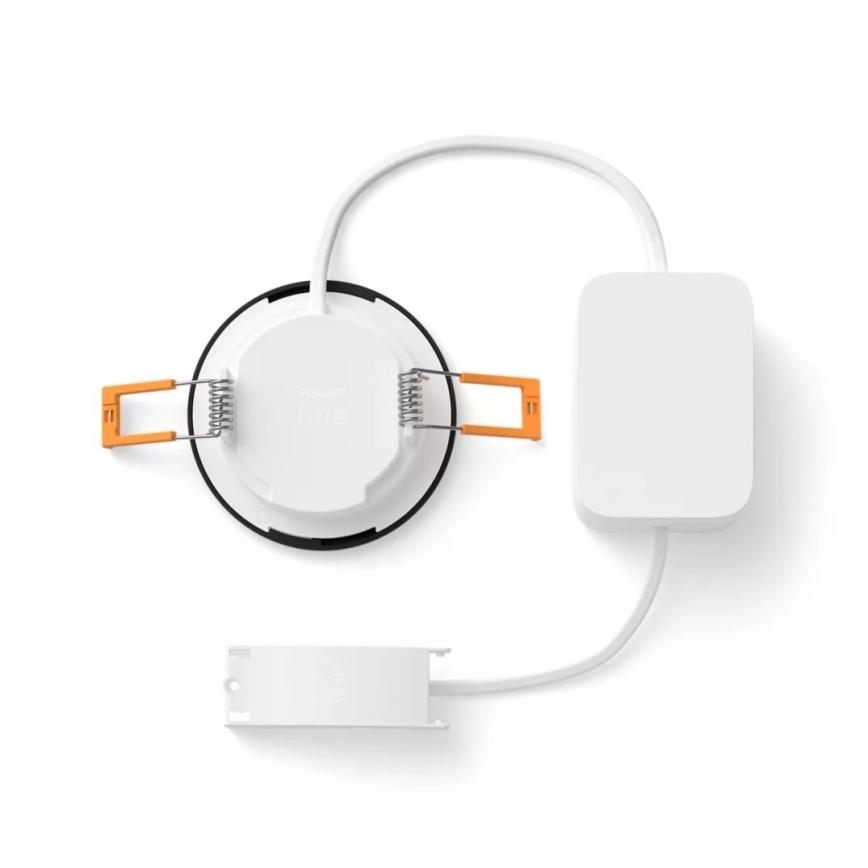 Philips - Dimmbare LED-RGBW-Einbauleuchte für Badezimmer Hue SLIM LED/8,3W/230V 2000-6500K IP44 schwarz