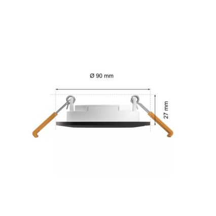 Philips - Dimmbare LED-RGBW-Einbauleuchte für Badezimmer Hue SLIM LED/8,3W/230V 2000-6500K IP44 schwarz