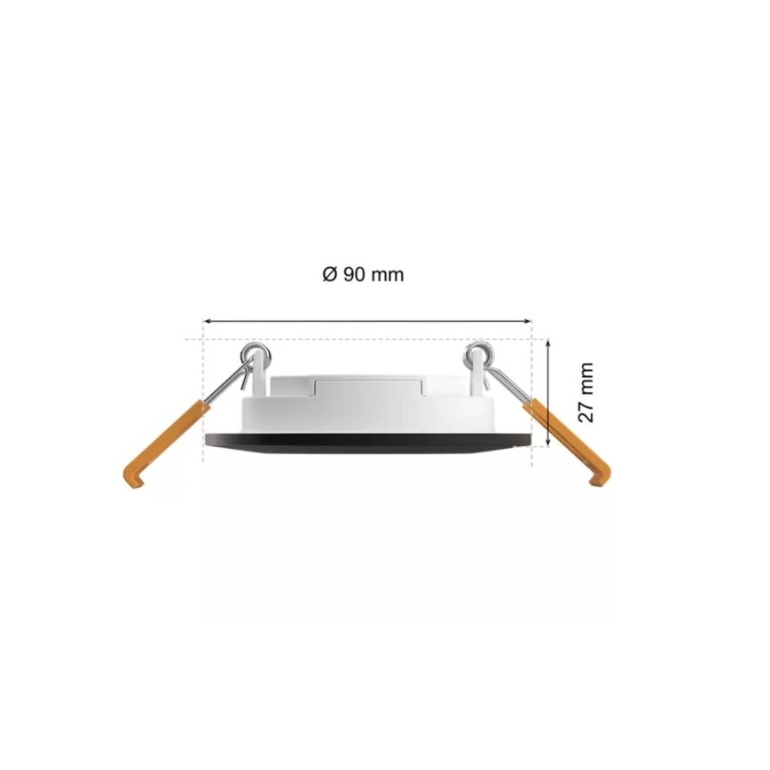Philips - Dimmbare LED-RGBW-Einbauleuchte für Badezimmer Hue SLIM LED/8,3W/230V 2000-6500K IP44 schwarz