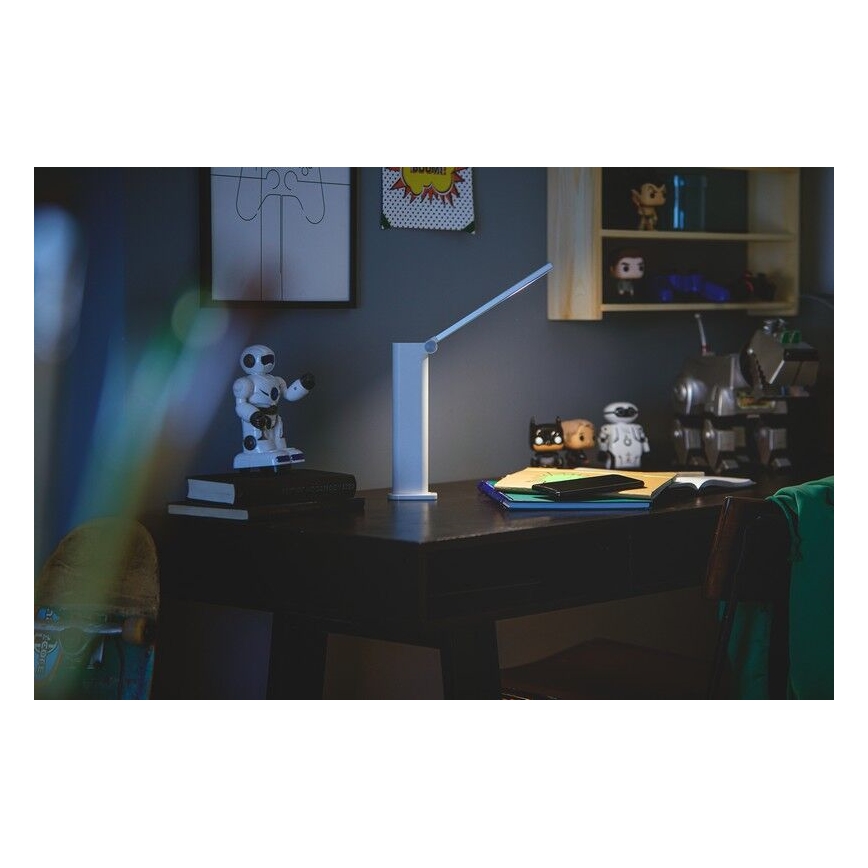 Philips - Dimmbare LED-Tischleuchte mit Touch-Funktion AMBER LED/5W/5V 1800 mAh weiß