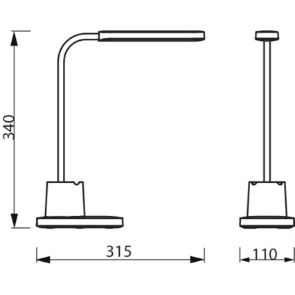 Philips - Dimmbare LED-Tischleuchte mit Touch-Funktion BUCKET LED/7W/5V 1800 mAh 3000/4000/5700K CRI 90