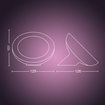 Philips - dimmbare RGB-LED-Tischlampe Hue BLOOM LED/7,1W/230V