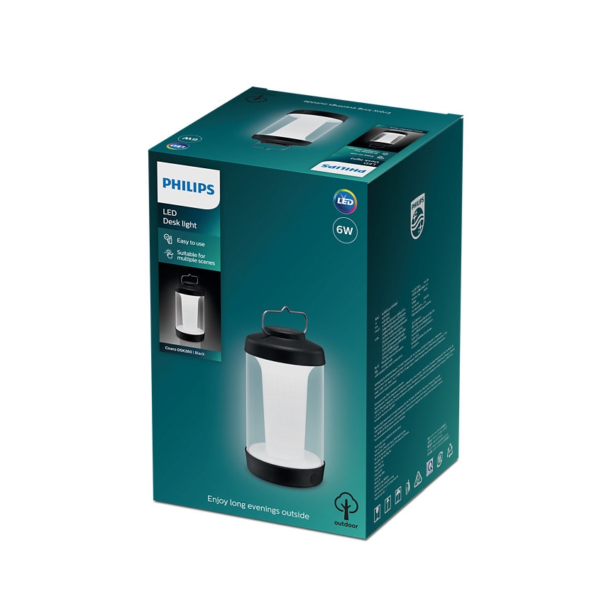Philips - Dimmbare, tragbare LED-Leuchte CICERO LED/6W/5V 4000 mAh IP54