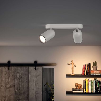 Philips - LED RGBW dimmbarer Einbaustrahler PONGEE 2x GU10/4,8 W/230 V 3000 K weiß + Fernbedienung
