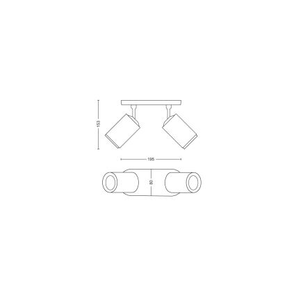 Philips - Dimmbarer LED-RGBW-Strahler Hue FUGATO 2xGU10/4,2W/230V 2000-6500K weiß