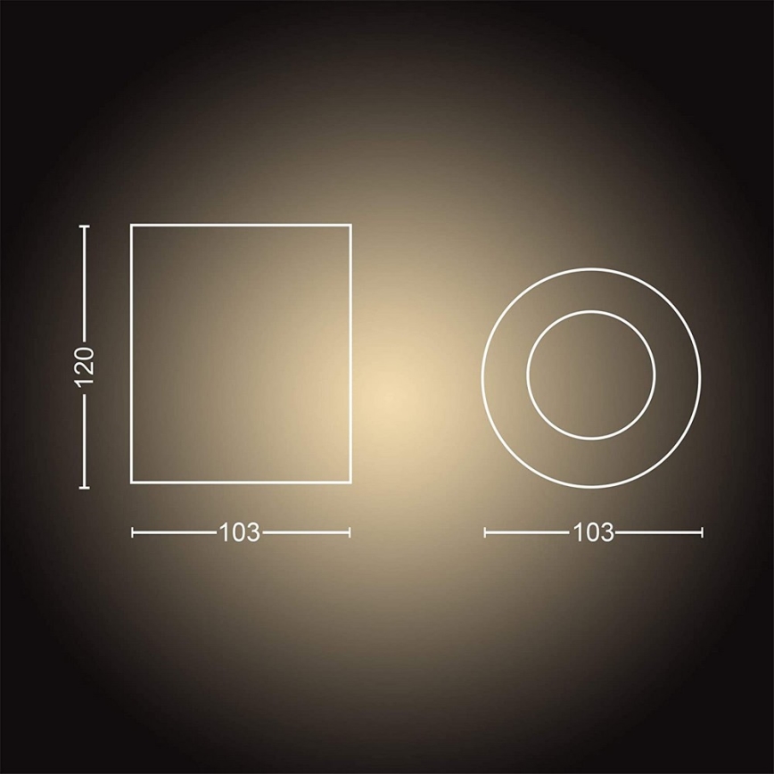 Philips - Dimmbarer LED-Strahler Hue PILLAR 1xGU10/4,2W/230V 2200-6500K + Fernbedienung schwarz