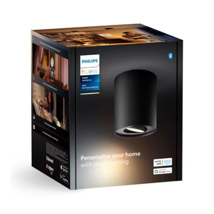 Philips - Dimmbarer LED-Strahler Hue PILLAR 1xGU10/4,2W/230V 2200-6500K schwarz