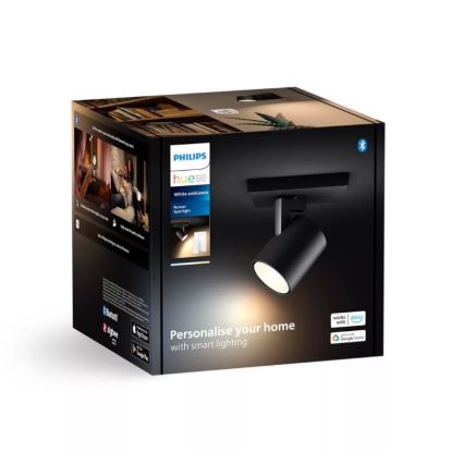 Philips - Dimmbarer LED-Strahler Hue RUNNER 1xGU10/4,2W/230V 2200-6500K + Fernbedienung schwarz