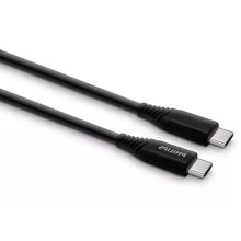 Philips DLC5206C/00 – USB-Kabel USB-C 3.0-Anschluss 2m schwarz/grau