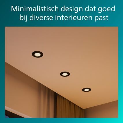 Philips - Einbauleuchte PERIDOT 1xGU10/7W/230V schwarz