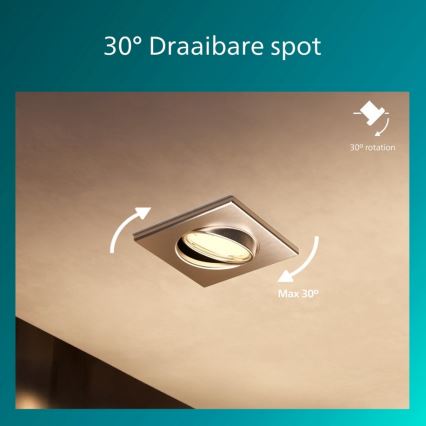 Philips - Einbauleuchte PERIDOT 1xGU10/7W/230V silber