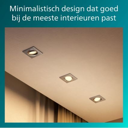 Philips - Einbauleuchte PERIDOT 1xGU10/7W/230V silber