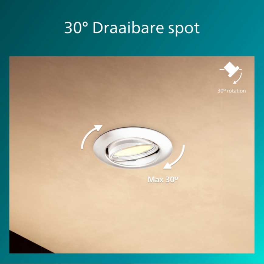 Philips - Einbauleuchte PERIDOT 1xGU10/7W/230V weiß