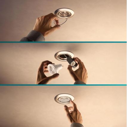 Philips - Einbauleuchte PERIDOT 1xGU10/7W/230V weiß