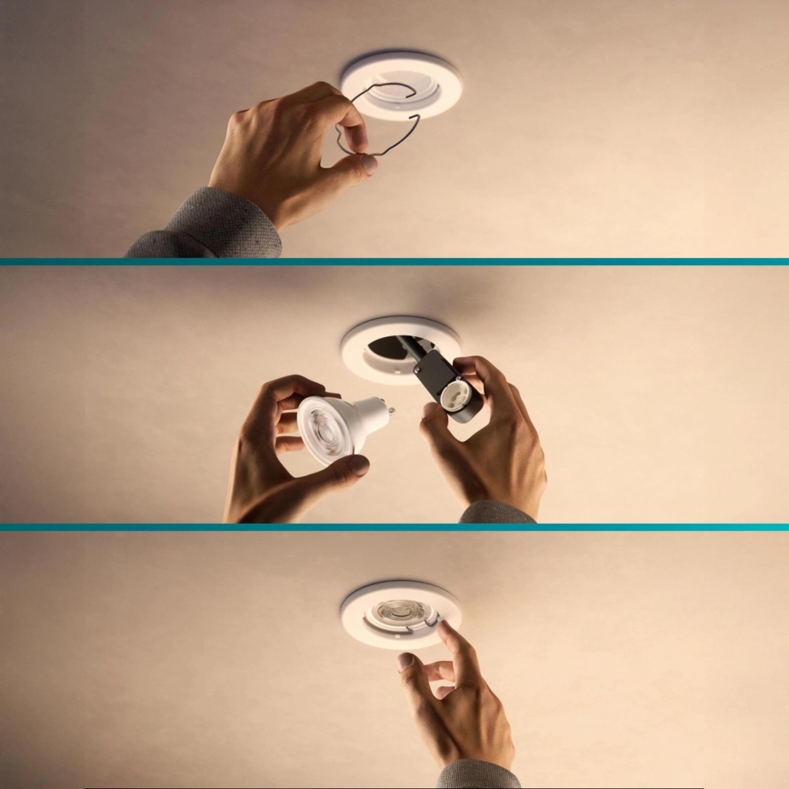 Philips - Einbauleuchte PERIDOT 1xGU10/7W/230V weiß