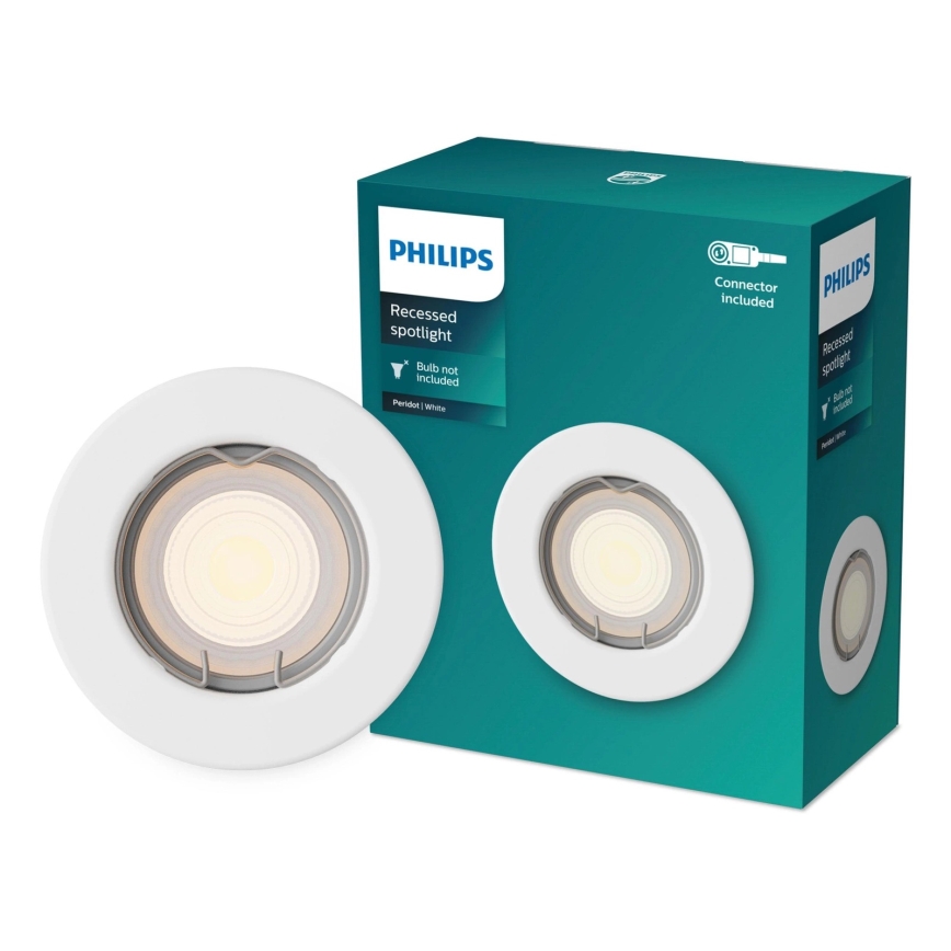 Philips - Einbauleuchte PERIDOT 1xGU10/7W/230V weiß