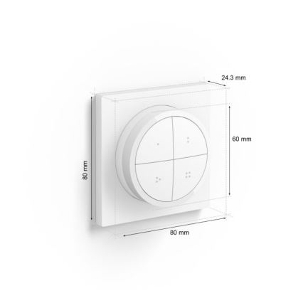 Philips – Fernbedienung mit Schalter Hue TAP 1xCR2032 weiß