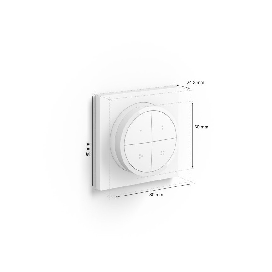 Philips – Fernbedienung mit Schalter Hue TAP 1xCR2032 weiß