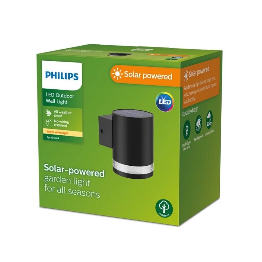 Philips - LED Solar-Wandleuchte FYCE LED/1,5W/3,7V 1200 mAh IP44