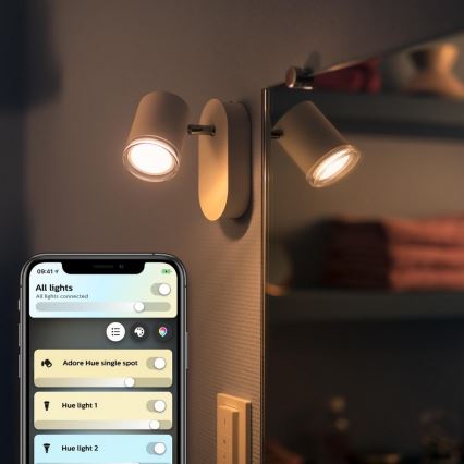 Philips - LED dimmbares Badezimmerleuchte Hue ADORE 1xGU10/5W/230V IP44 + Fernbedienung
