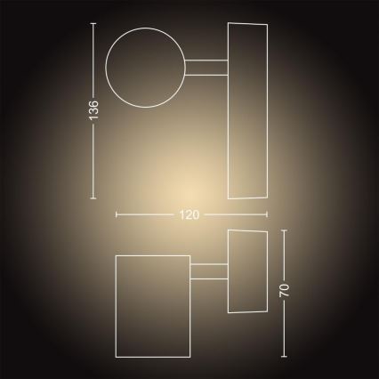Philips - LED dimmbares Badezimmerleuchte Hue ADORE 1xGU10/5W/230V IP44 + Fernbedienung