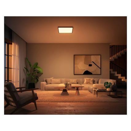 Philips - LED dimmbare Deckenleuchte Hue AURELLE LED/39W/230V 2200-6500K 60x60 cm schwarz