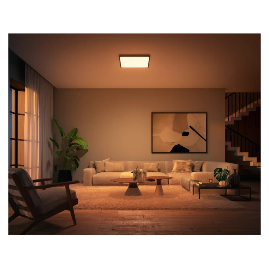 Philips - LED dimmbare Deckenleuchte Hue AURELLE LED/39W/230V 2200-6500K 60x60 cm schwarz