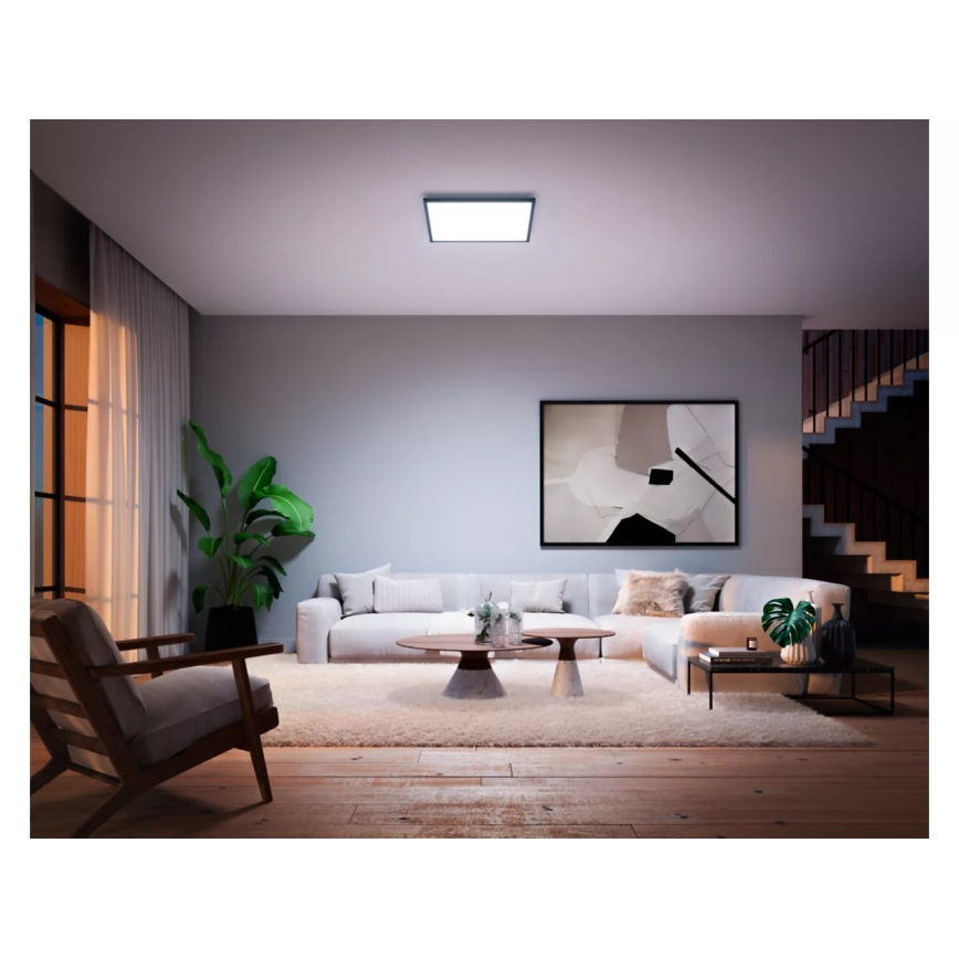 Philips - LED dimmbare Deckenleuchte Hue AURELLE LED/39W/230V 2200-6500K 60x60 cm schwarz