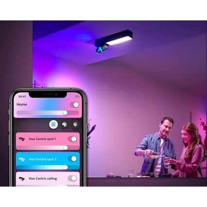 Philips - LED RGBW dimmbares Einbauleuchte Hue CENTRIS LED/11W/230V + 2xGU10/5,7W