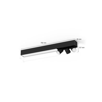 Philips - LED RGBW dimmbares Einbauleuchte Hue CENTRIS 3xGU10/4,2W/230V + LED/11W 2000-6500K