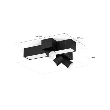 Philips - LED RGBW dimmbares Einbauleuchte Hue CENTRIS 3xGU10/4,2W/230V + LED/11W 2000-6500K