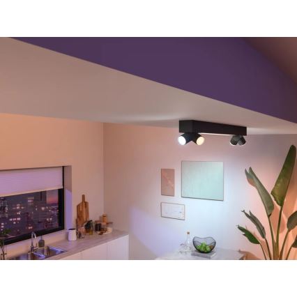 Philips - LED RGBW dimmbares Einbauleuchte Hue CENTRIS 4xGU10/4,2W/230V + LED/11W 2000-6500K