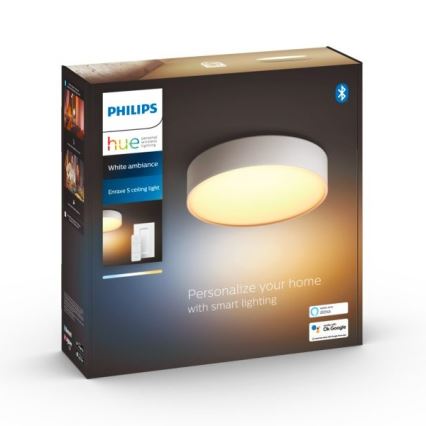 Philips - LED dimmbare Deckenleuchte Hue LED/9,6W/230V 2200–6500K Ø 261 mm Weiß + Fernbedienung