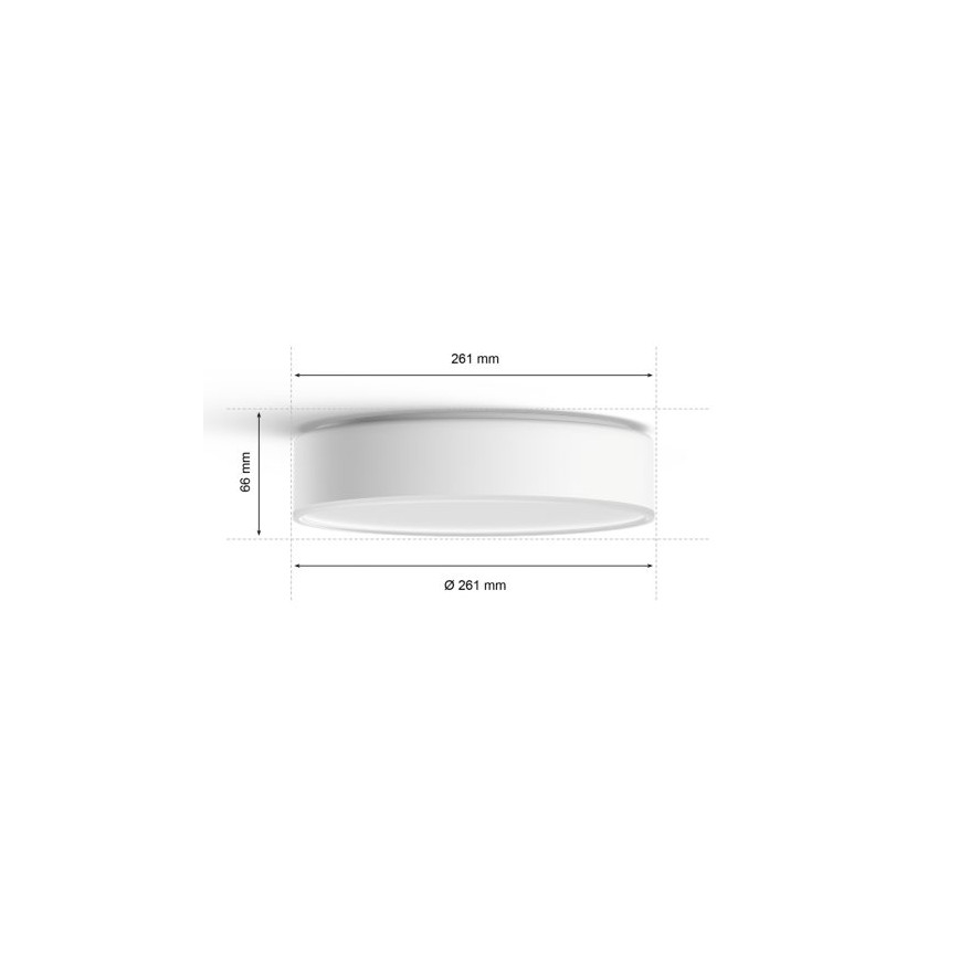 Philips - LED dimmbare Deckenleuchte Hue LED/9,6W/230V 2200–6500K Ø 261 mm Weiß + Fernbedienung