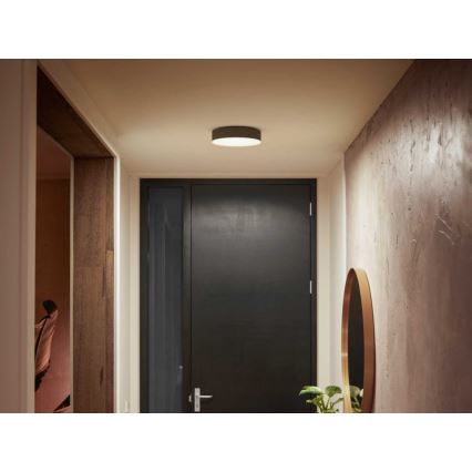 Philips - LED dimmbare Deckenleuchte Hue LED/9,6W/230V 2200-6500K Ø 261 mm schwarz + Fernbedienung