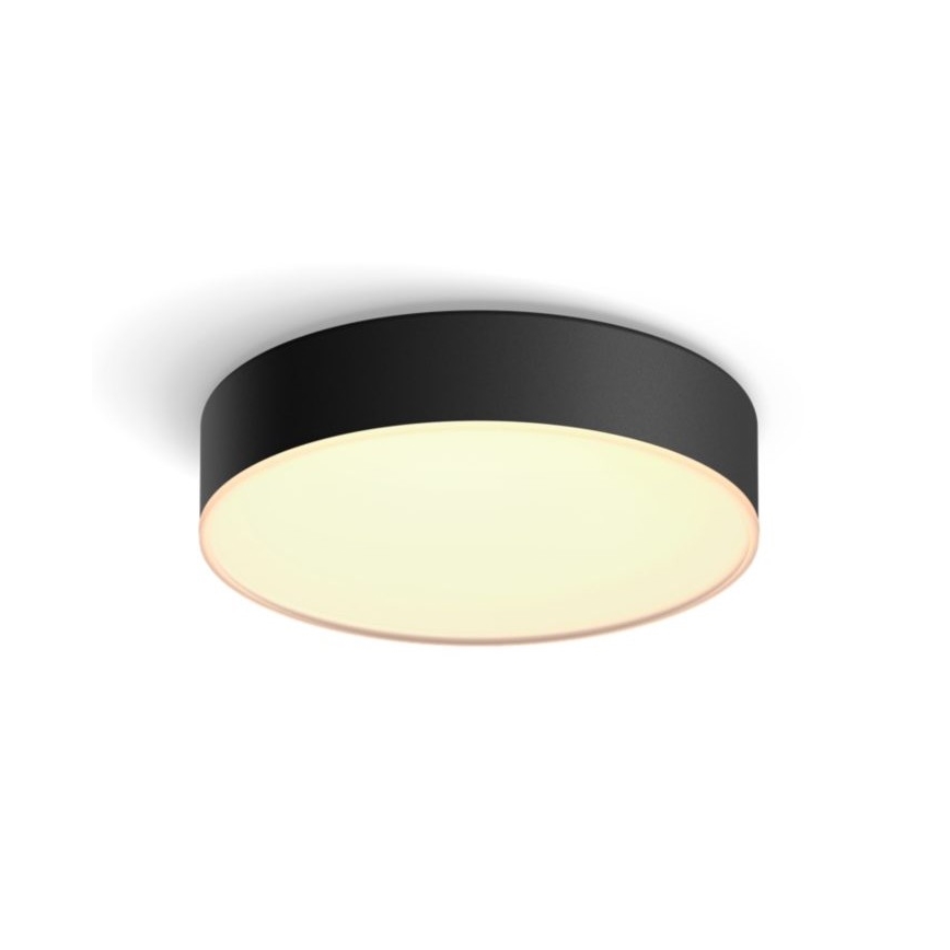 Philips - LED dimmbare Deckenleuchte Hue LED/9,6W/230V 2200-6500K Ø 261 mm schwarz + Fernbedienung