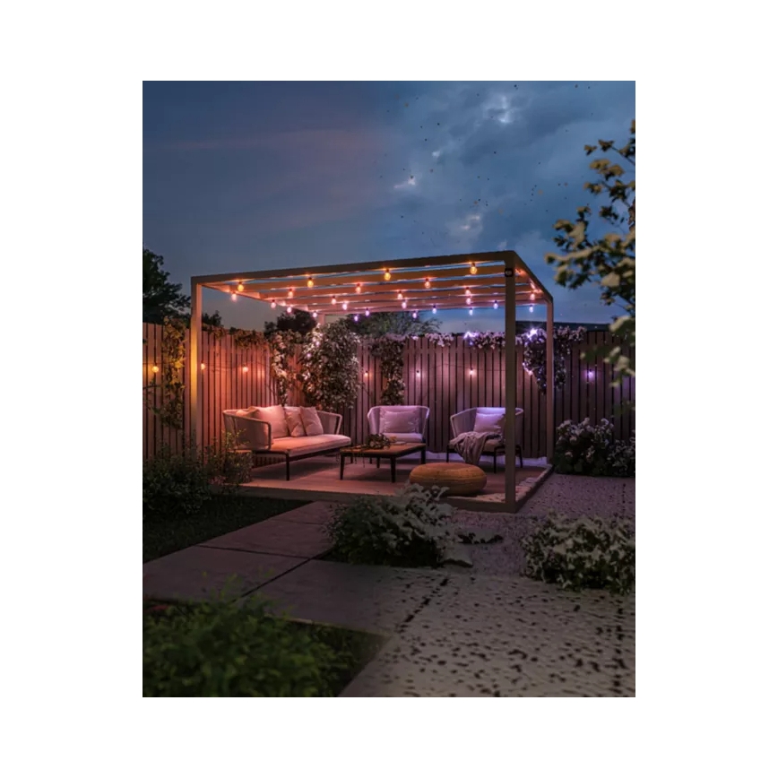 Philips - Hue FESTAVIA LED RGBW dimmbare Außen-Lichterkette, 30 LEDs, 21 m, IP65