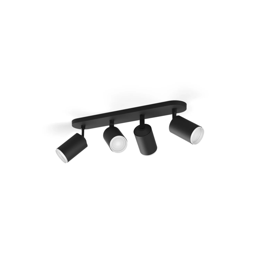 Philips - LED RGBW dimmbares Einbauleuchte Hue FUGATO 4xGU10/4,2W/230V 2000-6500K schwarz