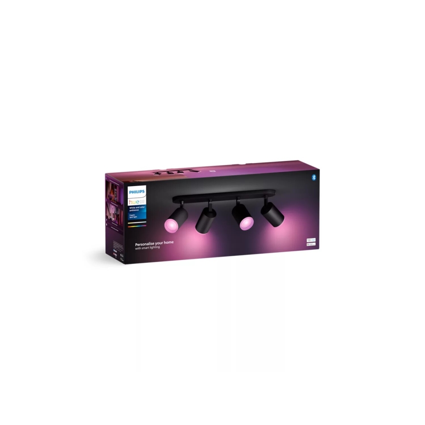 Philips - LED RGBW dimmbares Einbauleuchte Hue FUGATO 4xGU10/4,2W/230V 2000-6500K schwarz