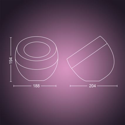 Philips - LED RGB dimmbare Tischlampe Hue IRIS LED/8,2W/230V 2000-6500K goldfarben